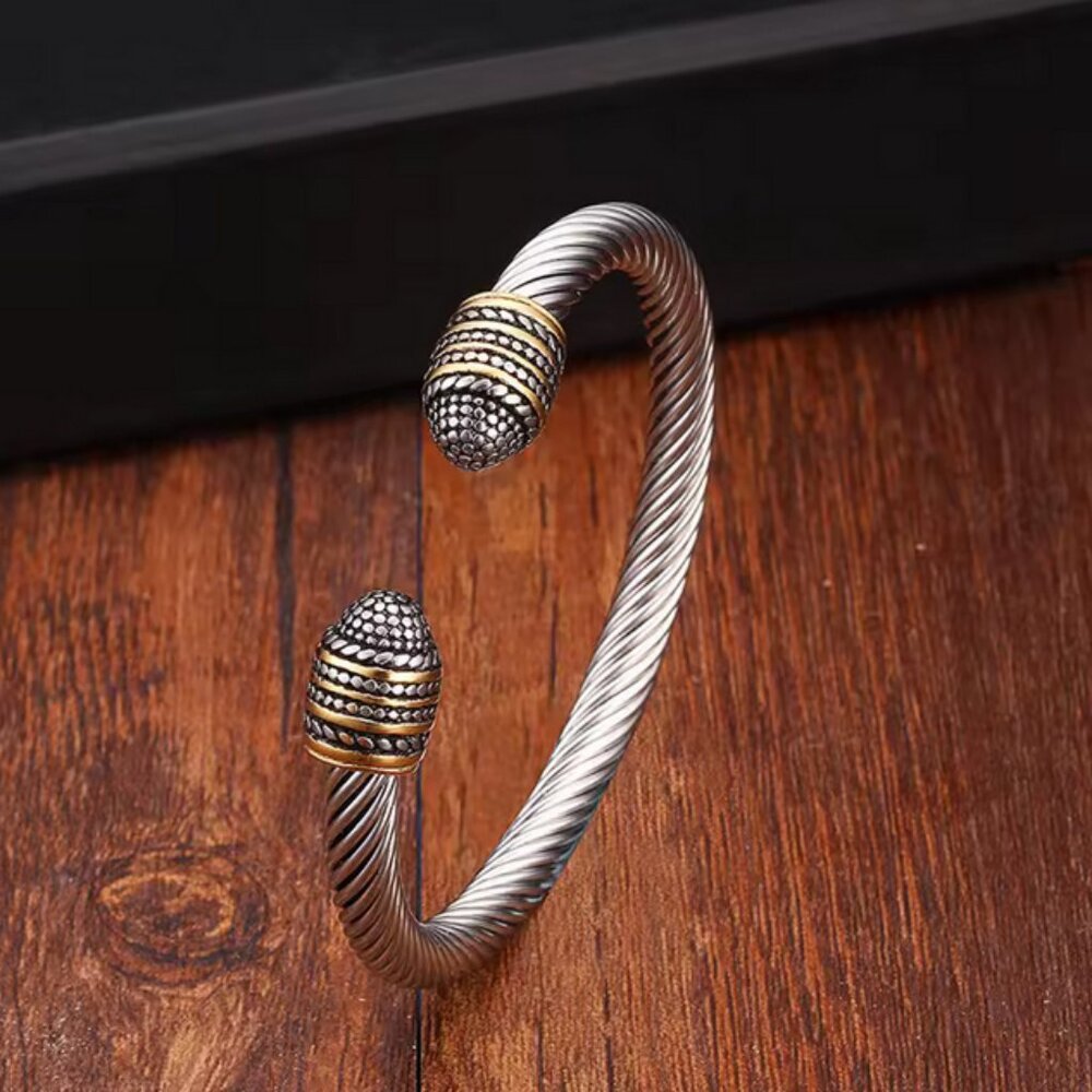 Vintage Stainless‎ Steel Sporty Men Women Bracelets Bangles Trendy